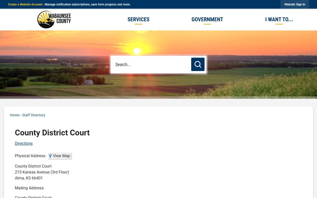 Wabaunsee County Clerk of the District Court staff directory