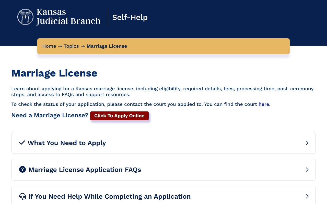Wabaunsee County marriage records Kansas online marriage license page